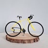 Fathers Day gift, Bicycle sculpture and ornamental keepsake. Personalised gift.