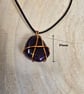 Copper Wire Wrapped Sea River Stone Pendant Necklaces - Image 6