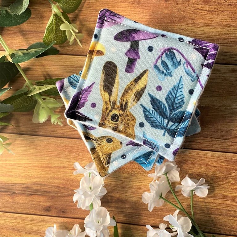 Hare Reusable Skincare Pads Makeup Removal, brushed cotton, bold pattern, skinca