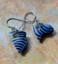 Handmade Ceramic Earrings One of a Kind Sterling Silver Eco Friendly Gifts - Image 6