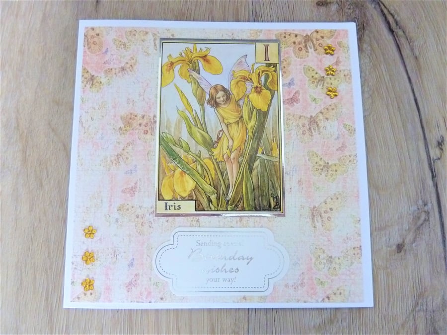iris fairy handmade card