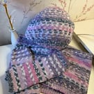 Ladies Beret, snood and wrist warmers.