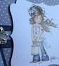 Happy Birthday Card - Girl With Lantern - Image 3
