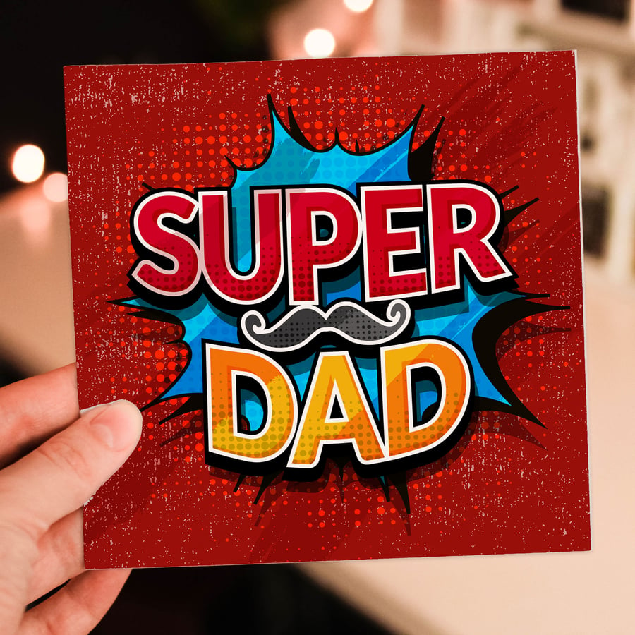 Father's Day card: Super dad