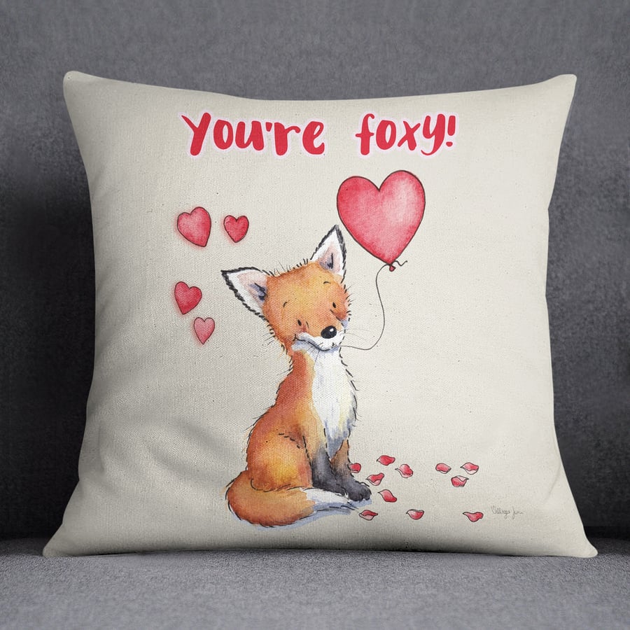 You're Foxy Valentine's Cushion