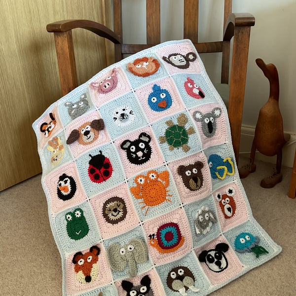 Crocheted Zookeeper’s Baby Blanket.