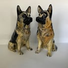 Personalised German Shepherd Dog salt and pepper shakers.(large 17cm high)