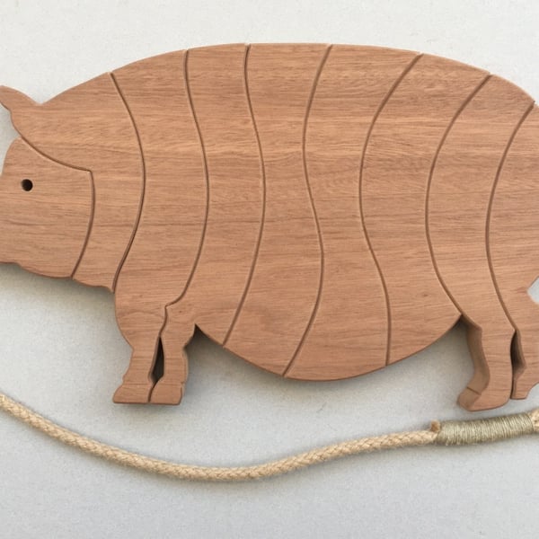 Pig Trivet in either Sapele or Tulipwood