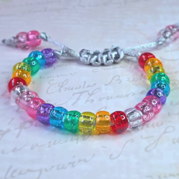 Rainbow Sparkle Beaded Bracelet (9 Colours)