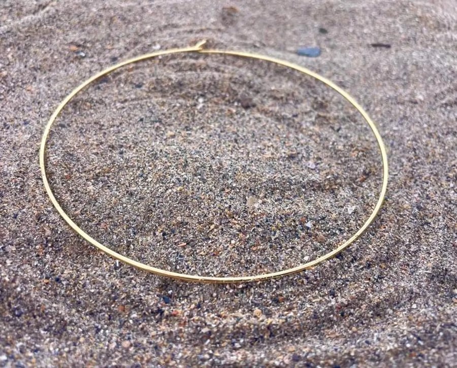 Gold Plate Choker Necklace 