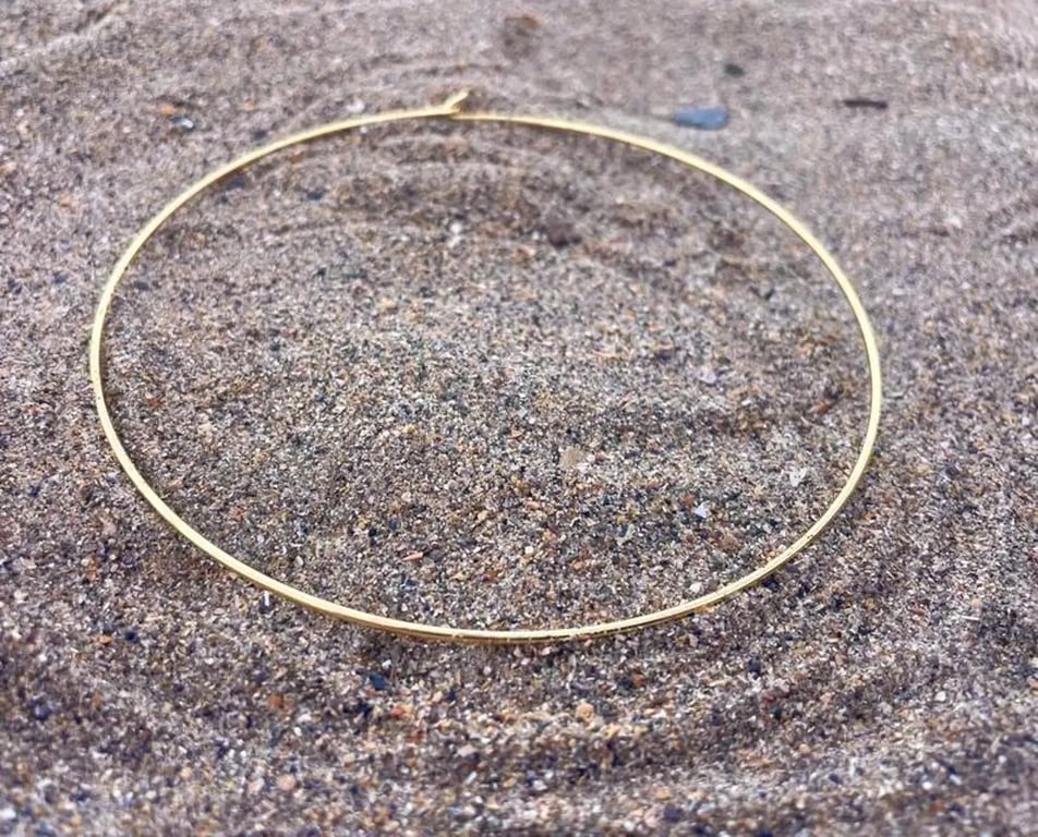 Gold Plate Choker Necklace 