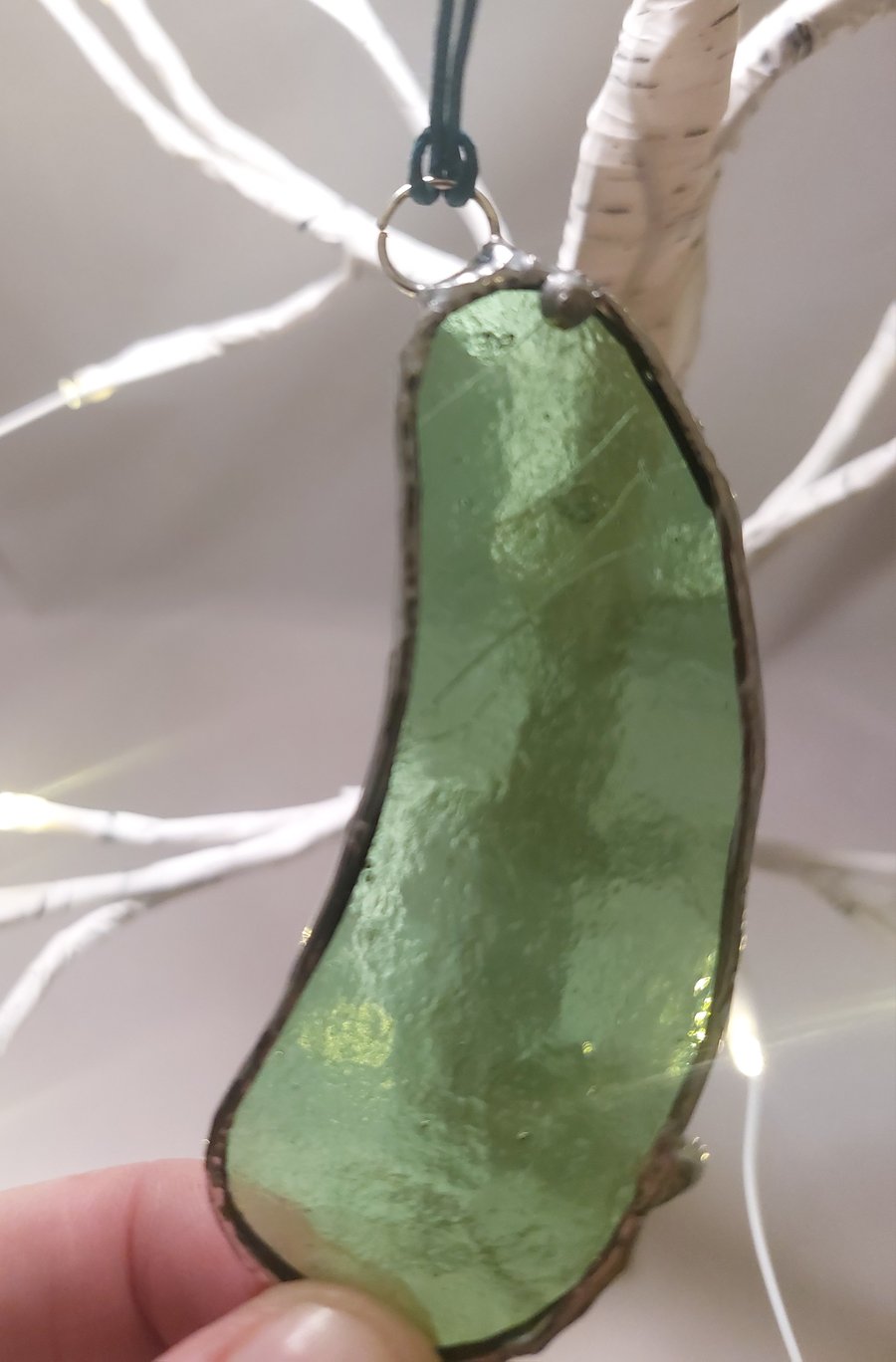 Christmas pickle stained glass