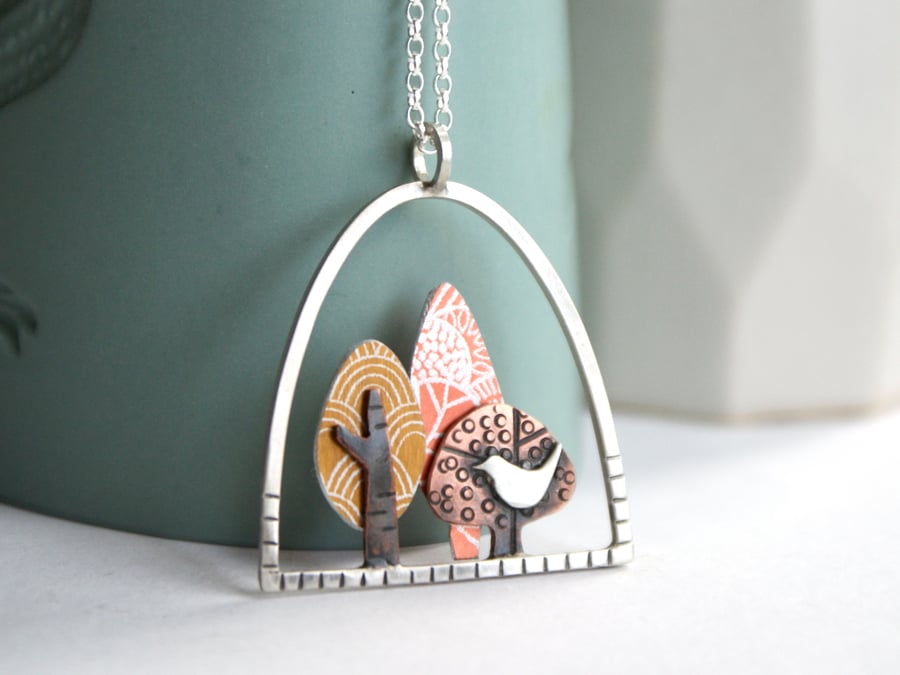 Woodland walk Autumn pendant