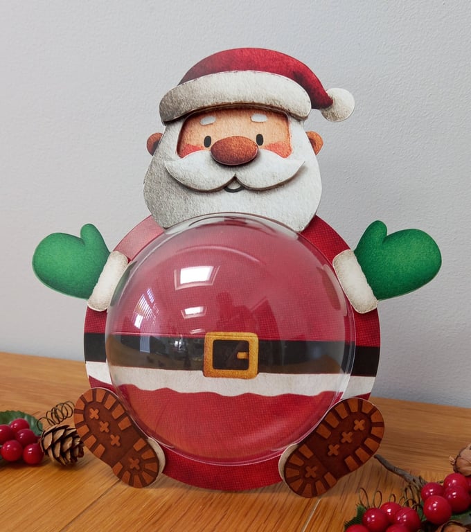 Santa "Bauble Buddies" gift box, handmade