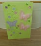 MULTI COLORED BUTTERFLY AND FLOWER CARD. - Image 1