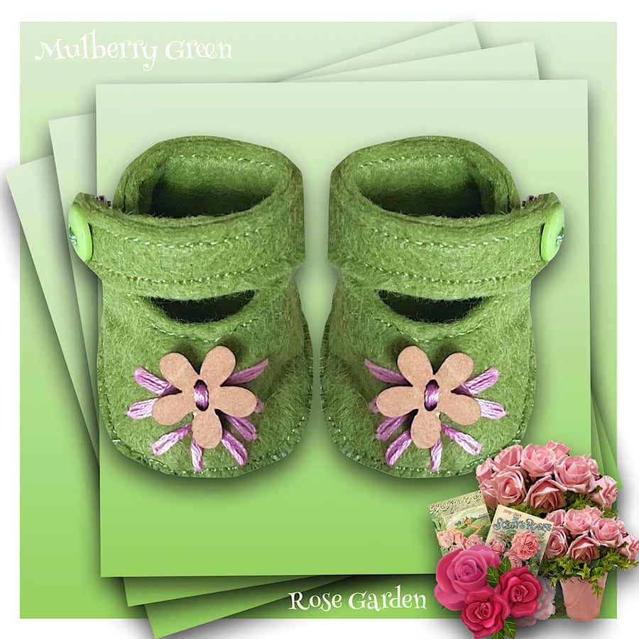 Green Flower Shoes