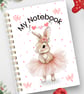 Bunny Ballerina Notebook