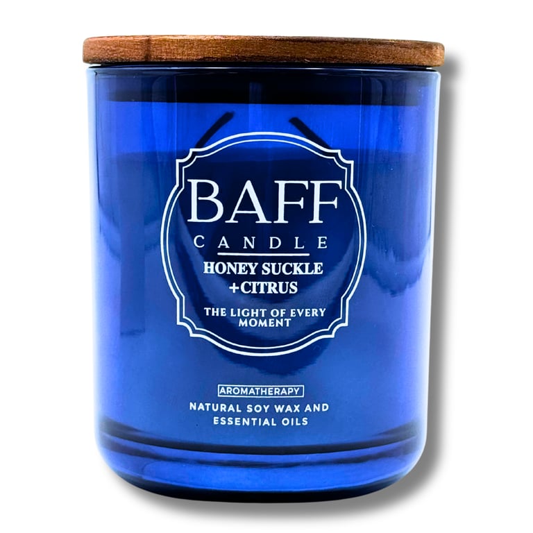 Honey Suckle  Citrus Soy Wax Luxury Candle 