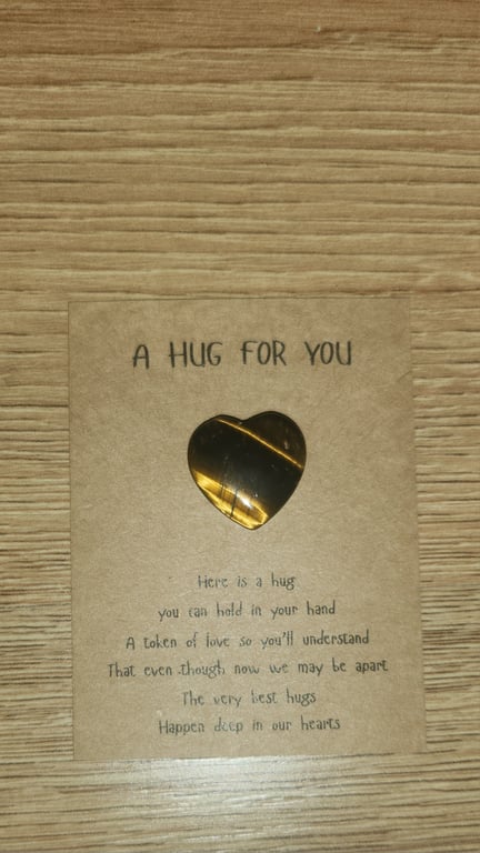 Pocket heart hugs - Tiger Eye 