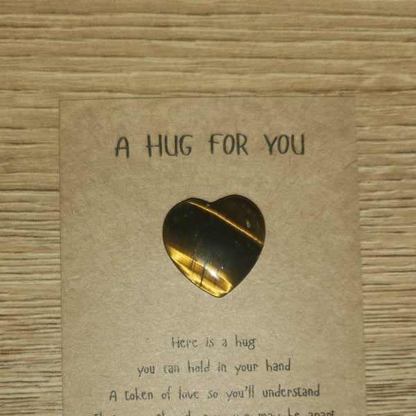 Pocket heart hugs - Tiger Eye 