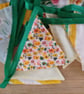 Handmade mini bunting made in a yellow floral theme. - Image 2