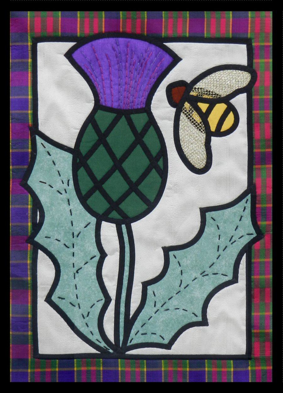 Bee and Thistle Wall Quilt