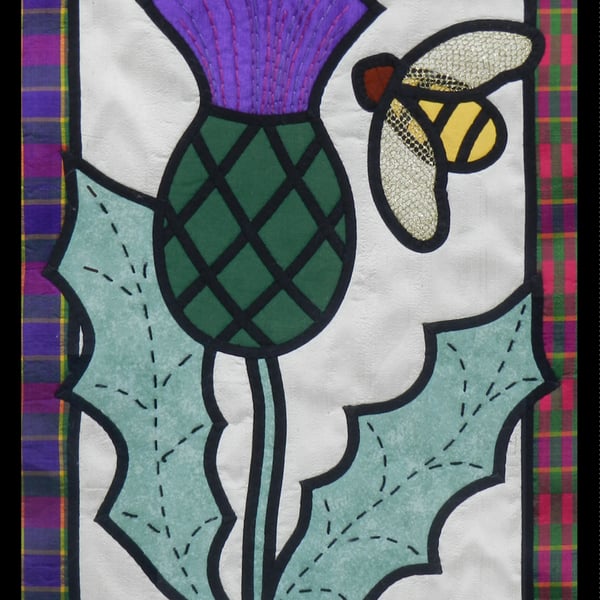 Bee and Thistle Wall Quilt