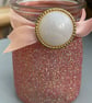Glitter decorated glass jar tealight holder - Image 9