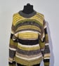 39. SUMMER SECONDS. Striped Round Necked. Crocheted Jumper In Hand Spun Wool. 