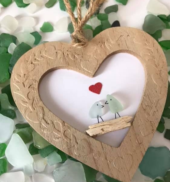 Heart Shaped Sea Glass Picture