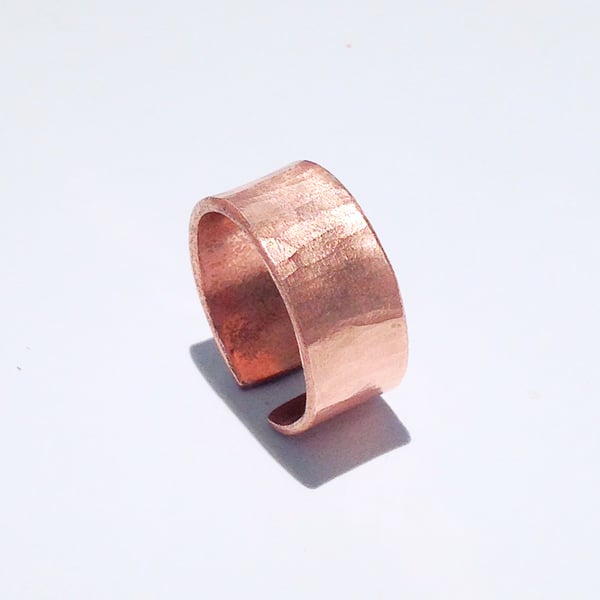 Textured Copper Open Ring UK Size M (RGCUOPM1) - UK Free Post