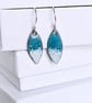 Colourful teal enamel dangle earrings - Image 5