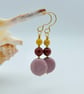 Mookaite Jasper And Gold Vermeil Earrings, Birthday, Anniversary, Gifts For Her