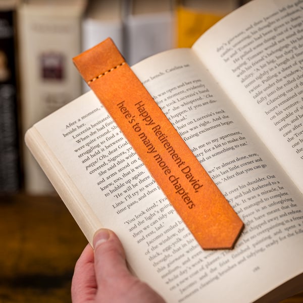 Personalised Leather Bookmark – Handmade Book Lover Gift