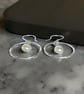 Silver Hoop Earrings With Pearls