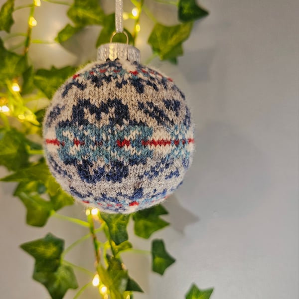 Fair Isle Christmas Bauble