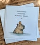 Funny Capybara Card. Handmade Humorous Birthday Card. Quirky Birthday