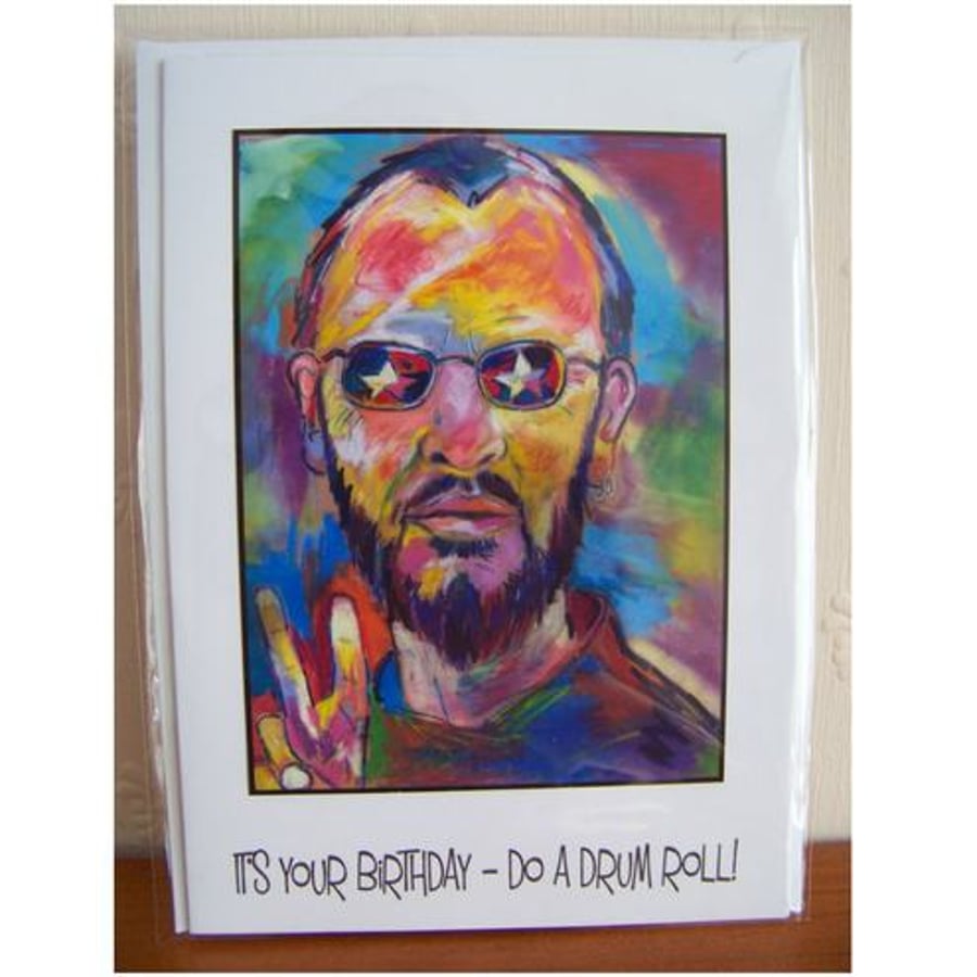Pop Art Greeting Card - Ringo Starr