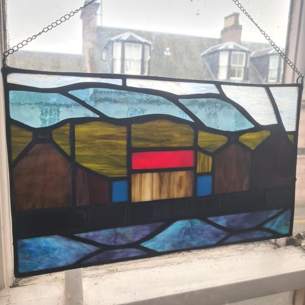 Gardenstown stained glass panel