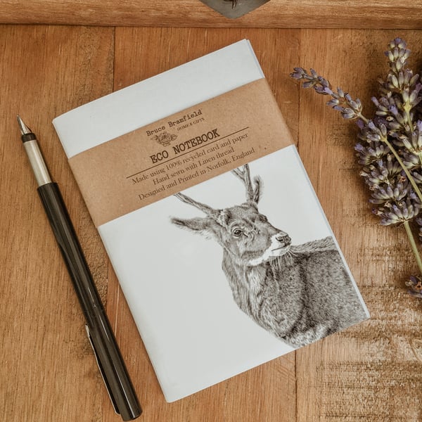 Eco Notebook - Stag (White or Kraft Cover)