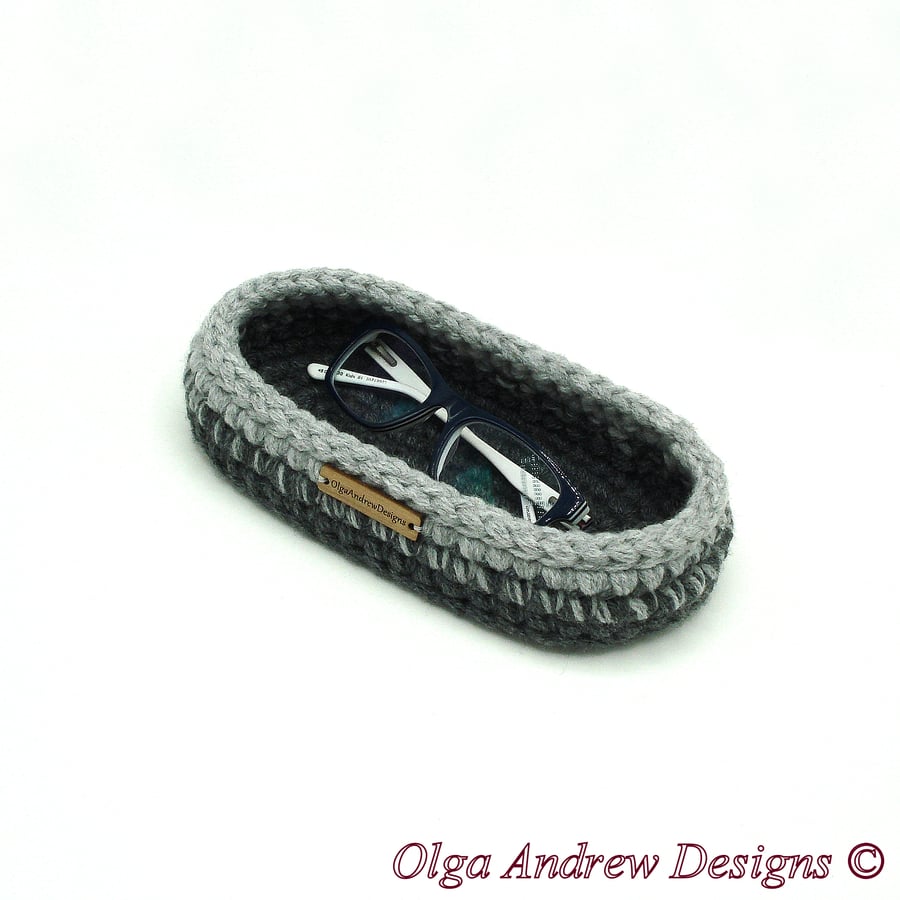 Soft eyeglasses tray, flat eyeglass stand holder, desk horizontal glasses holder