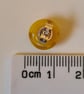 Yellow fused glass stud earrings - Image 5