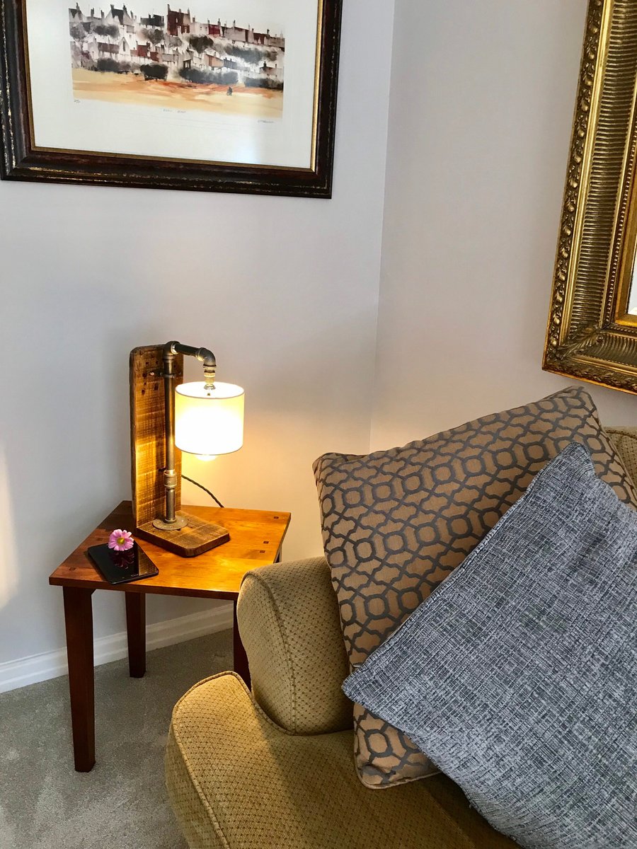 Table Lamp, Accent Lamp, Desk Lamp, Handmade Rustic Cottage Style lamp, Industri