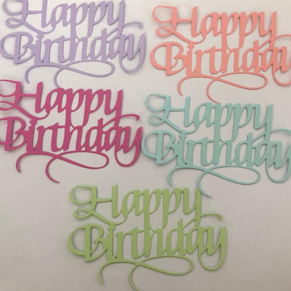 Happy Birthday die cuts x10