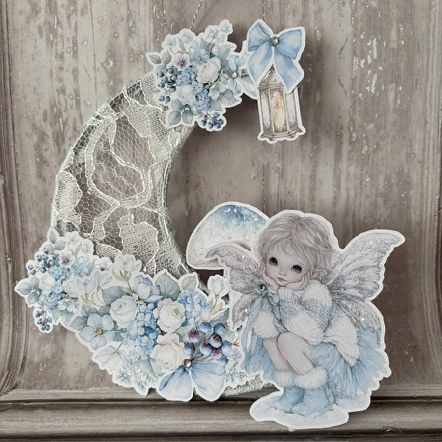 Moon Decoration - Frosted Fairies - Maisie PB7 0021