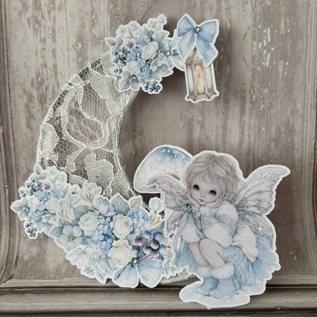 Moon Decoration - Frosted Fairies - Maisie PB7 0021