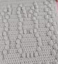 Grey Crochet Bunny Baby Blanket - Bobble Stitch Pram Blanket - Image 4