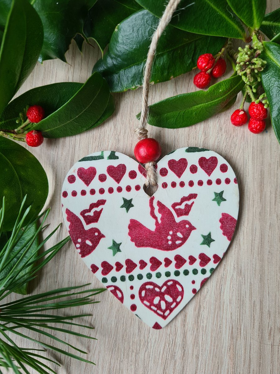 Emma Bridgewater Joy design Christmas dove decoration decoupage letterbox gift