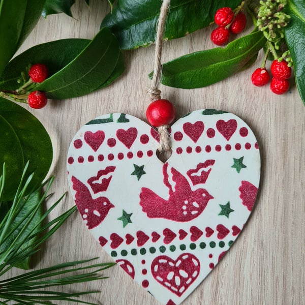 Emma Bridgewater Joy design Christmas dove decoration decoupage letterbox gift