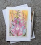 Foxgloves Blank Card Original Watercolour 260166